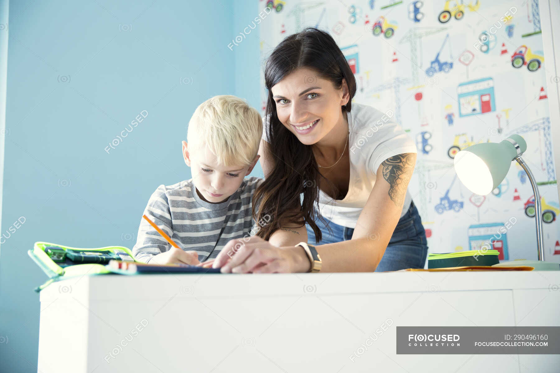 Mommy Helping Son Telegraph