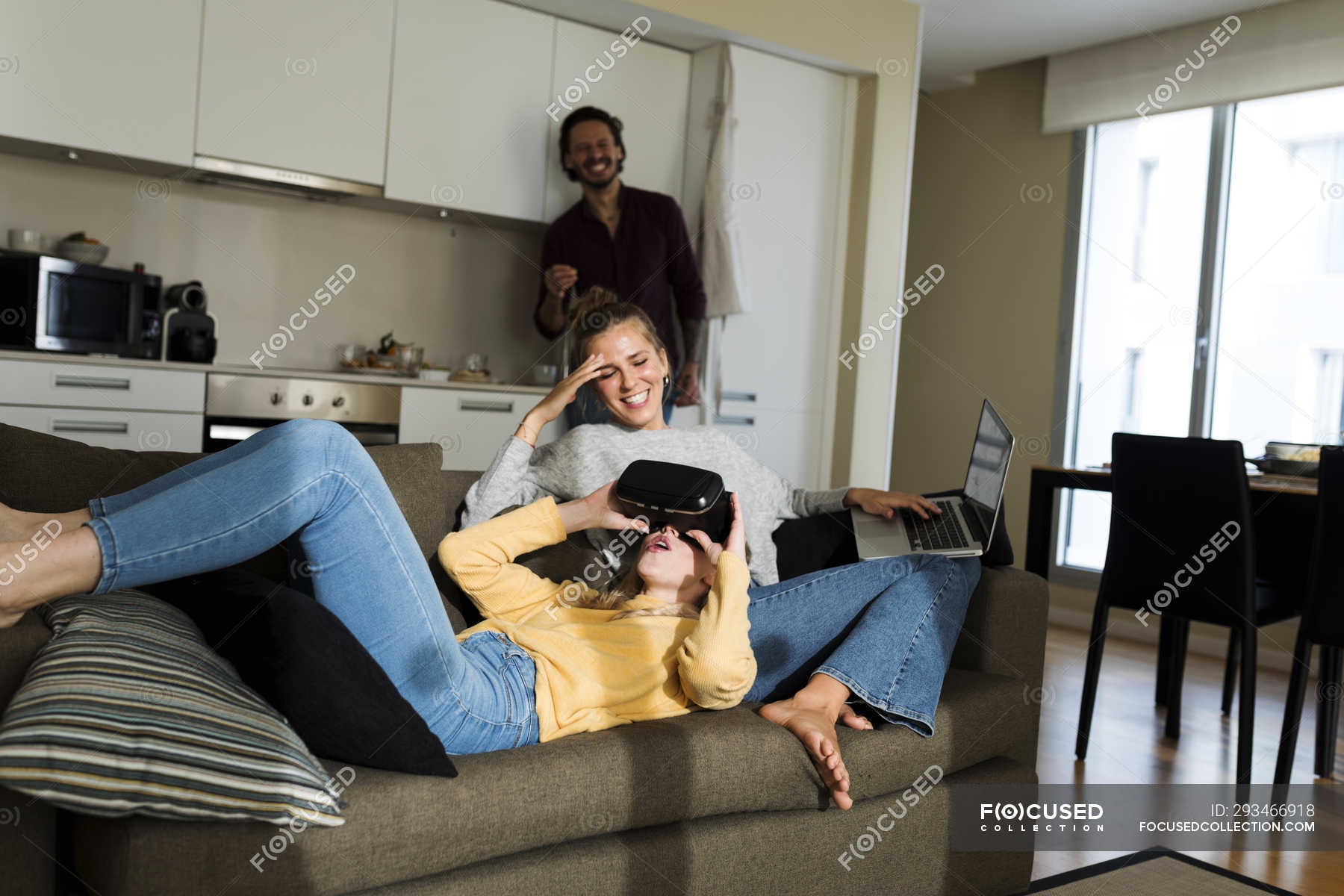 Living Room Couch Stock Photo