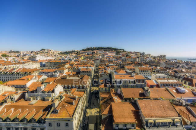Міський пейзаж з Castelo де Сан Хорхе, Лісабон — стокове фото