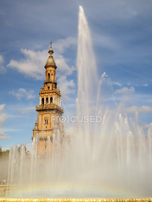 Fontana a Plaza de Espana, Siviglia — Foto stock