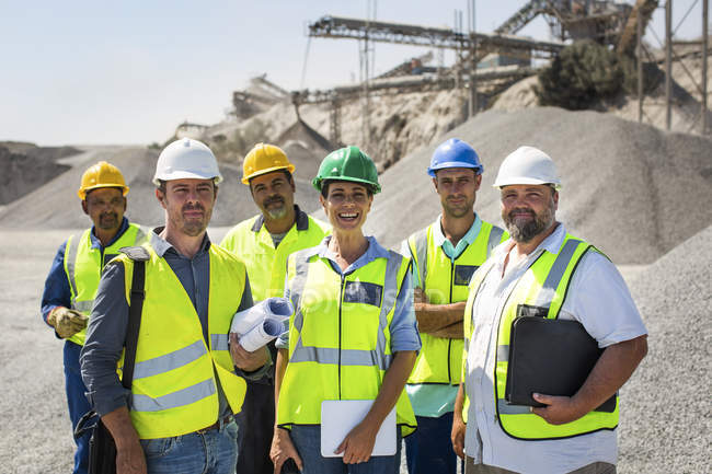 Squadra dei lavoratori delle cave — Foto stock