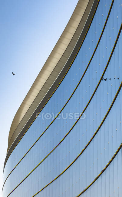 Part of glass facade of bank building — Stock Photo