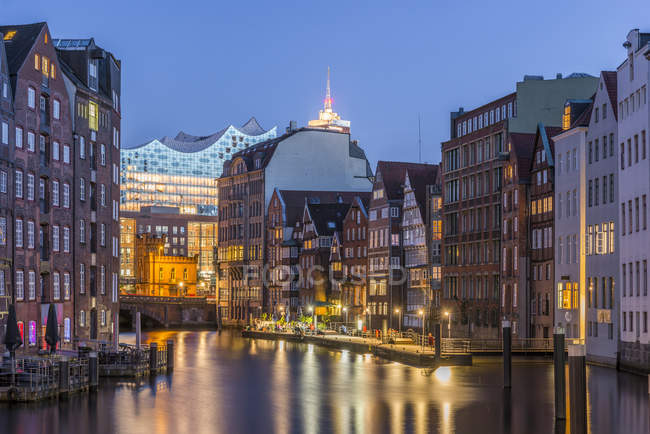 Elbphilharmonie at the evening, Hamburg — Stock Photo