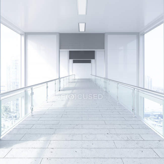 Empty passageway in office building — Stock Photo