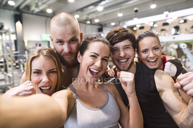 Students gym brunette party