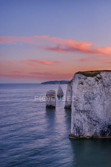 Regno Unito, Dorset, Jurassic Coast, Isola di Purbeck, Old Harry Rocks — Foto stock