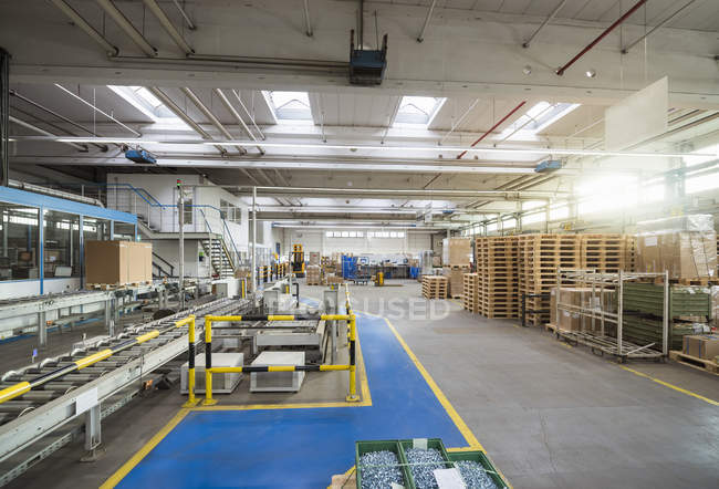 Conveyor belt in factory — Stock Photo