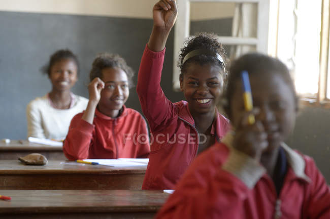 Madagaskar, Elèves à l'école primaire Fianarantsoa — Photo de stock