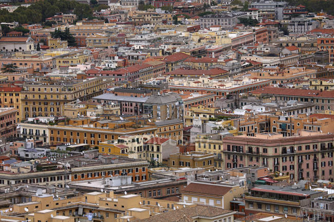 Vista aérea del centro histórico de Roma, Roma, Italia - foto de stock