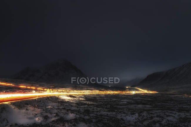 Sentiers lumineux, Rannoch Moor, Écosse, Royaume-Uni
. — Photo de stock