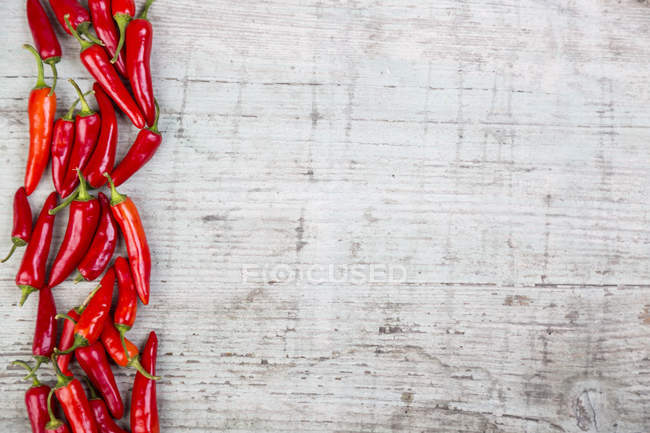 Baccelli di peperoncino rosso fresco — Foto stock