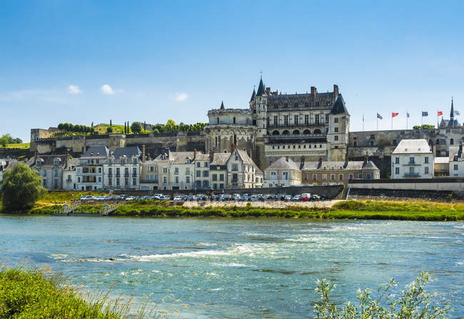 Francia, Amboise, vista su Chateau d'Amboise — Foto stock