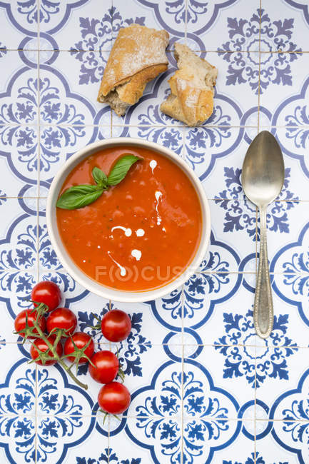 Крем томатний суп — стокове фото
