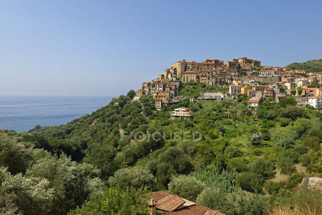 Itália, Campania, Província de Salerno, Parque Nacional de Cilento, aldeia de montanha Pisciotta — Fotografia de Stock