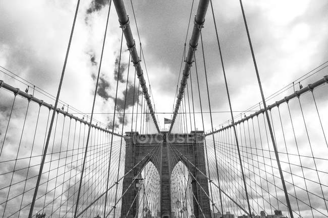USA, New York City, part of Brooklyn Bridge — Stock Photo