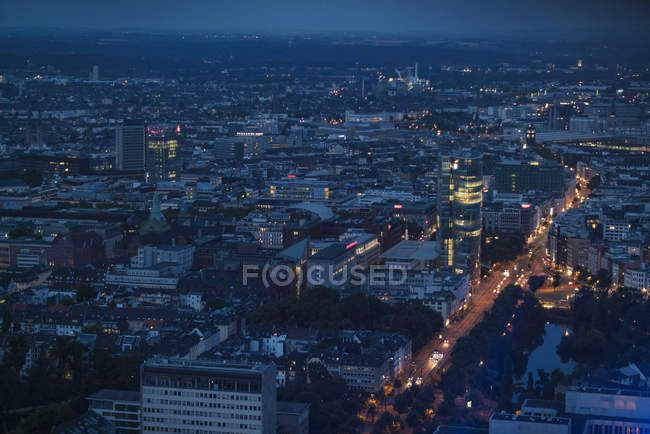 Germany, Duessseldorf, aerial view of the city center — Stock Photo