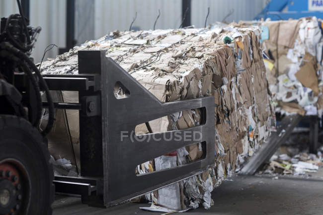 Waste paper at recycling yard — Stock Photo
