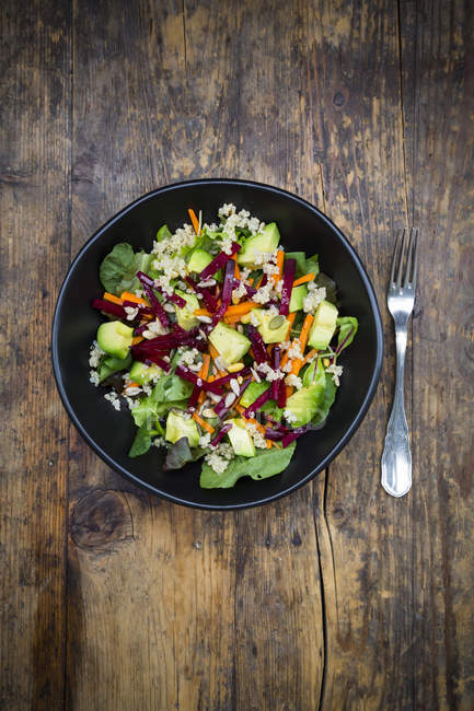 Autumnal salad with lettuce — Stock Photo