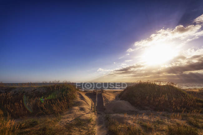 Stati Uniti, Carolina del Nord, Outer Banks, dune da spiaggia di Nags Head — Foto stock