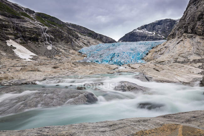 Glacier tongue, Norway — Stock Photo