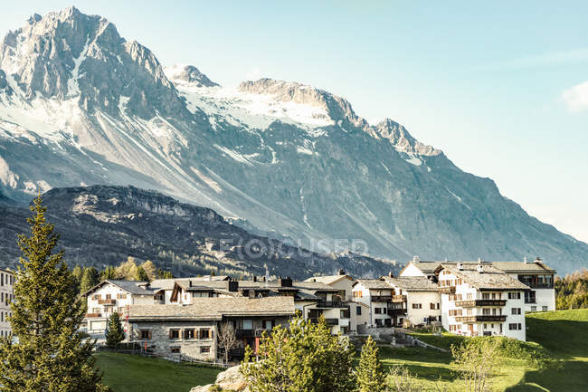 Villaggio di montagna, Grigioni — Foto stock