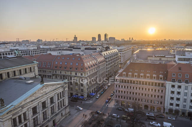 Cidade ao pôr-do-sol, Berlim — Fotografia de Stock