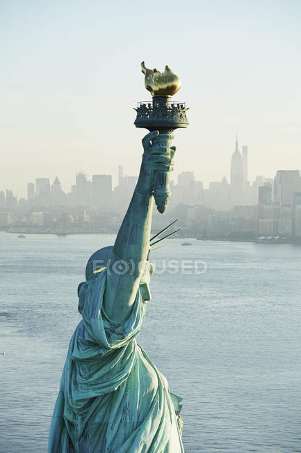 EUA, Estado de Nova Iorque, Nova Iorque, Vista da Estátua da Liberdade — Fotografia de Stock