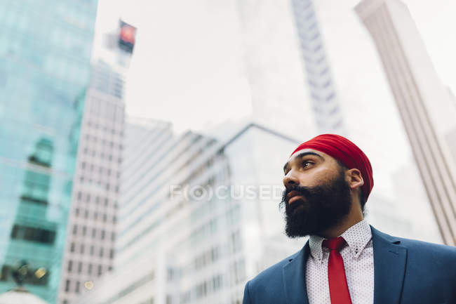 Indischer Geschäftsmann in Manhattan — Stockfoto