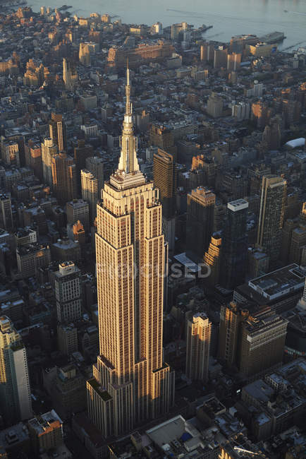 Vista do Empire State Building em Manhattan, Nova Iorque, Estado de Nova Iorque, EUA — Fotografia de Stock
