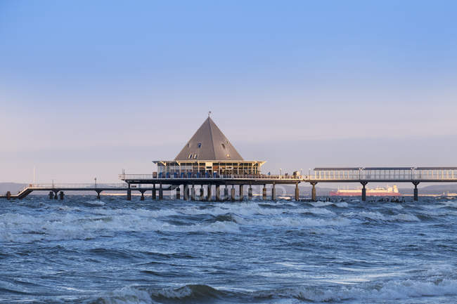 Germany, Usedom, Heringsdorf, pier and built structure in sea — Stock Photo