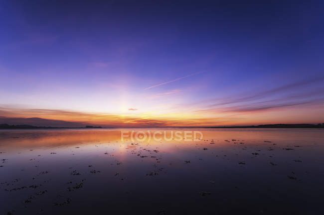 UK, Scotland, East Lothian, Aberlady, view to sunset — Stock Photo