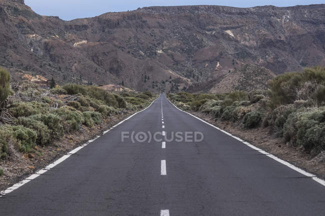 Spain, Canary Islands, Tenerife, Teide National Park, road — Stock Photo