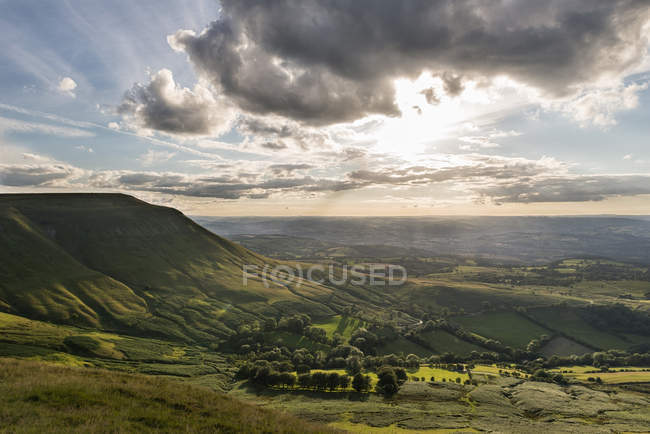 Vista sulla Wye Valley al Brecon Beacons National Park, Galles, Regno Unito — Foto stock