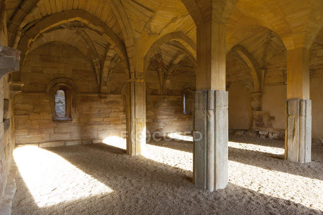 Ruínas do mosteiro cisterciense de Santa Maria de Moreruela, século XII, província de Zamora, Castela-Len, Espanha, Europa — Fotografia de Stock