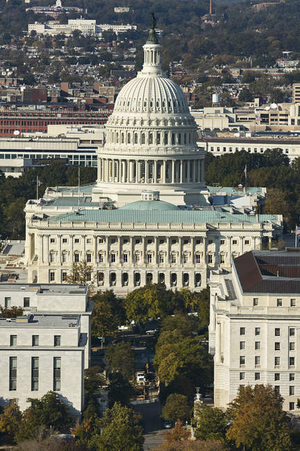 États-Unis, Washington, D.C., Photographie aérienne du Capitole des États-Unis — Photo de stock