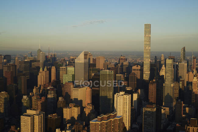 Stati Uniti, Stato di New York, New York City, quartiere degli affari al mattino — Foto stock