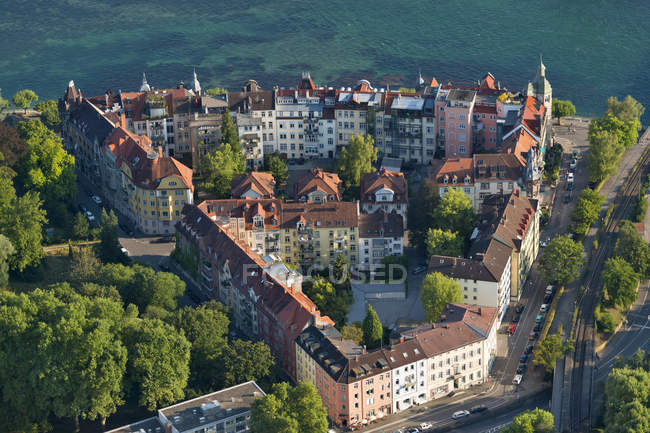 Veduta Aerea Della Citta Di Costanza Alla Luce Del Giorno Lago Di Costanza Germania Viaggi Edifici Stock Photo