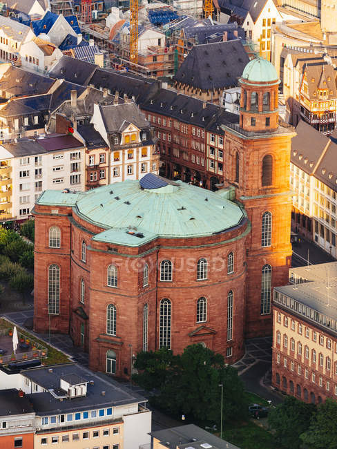 Germania, Francoforte, vista dall'alto sulla Chiesa di San Paolo — Foto stock