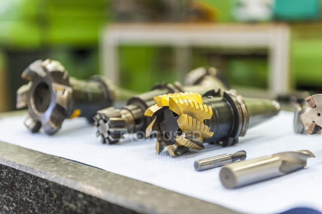 Assortment of milling drills for tool-making — Stock Photo
