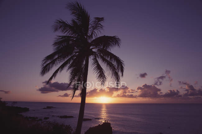 USA, Hawaii, Oahu, Waimea Bay am Abend — Stockfoto