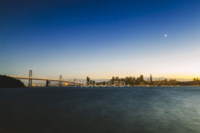 USA, California, San Francisco, skyline at night — Stock Photo