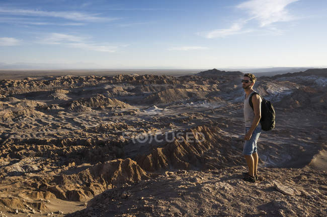 Chili, san pedro de atacama, Tal des Mondes, Aussichtspunkt für Wanderer — Stockfoto