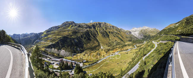 Ронный ледник и перевал Фурка, Вале, Швейцария — стоковое фото