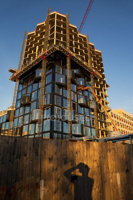 Germania, Monaco di Baviera, cantiere, grattacielo — Foto stock