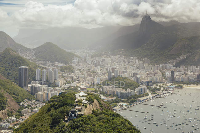 Brazil, Rio de Janeiro, View of Morro da Urca and Botafogo  during daytime — Stock Photo