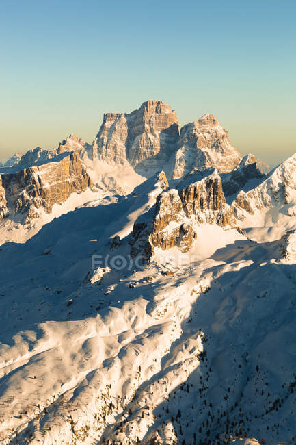 Italian Alps in winter in the evening light — Stock Photo