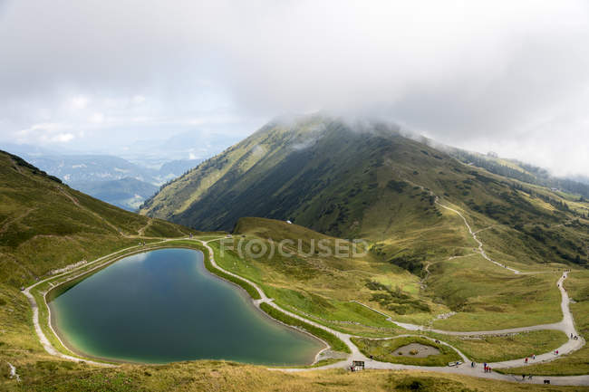 Germany, Bavaria, Oberstdorf, view from Kanzelwand to Fellhorn during daytime — Stock Photo