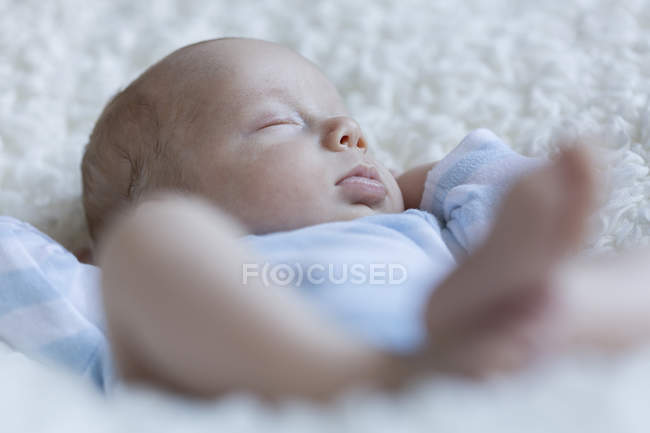 Close-up of Sleeping newborn baby boy — Stock Photo