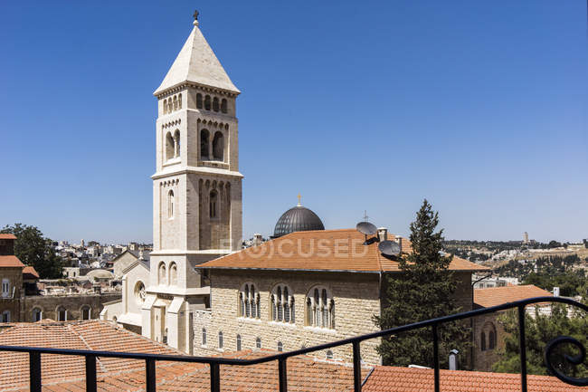 Israele, Gerusalemme, Veduta della Cattedrale di Cristo Salvatore, quartiere Christiane — Foto stock