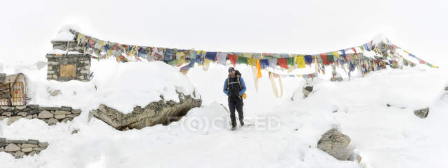Nepal, Himalaya, Solo Khumbu, Ama Dablam, senderismo - foto de stock